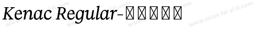 Kenac Regular字体转换
